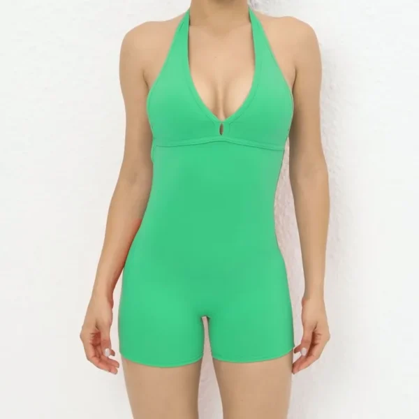 Yoga Pants Halter Neck Jumpsuit Beauty Back Shorts High Elastic One-piece Fitness For Womens Clothing - Image 18